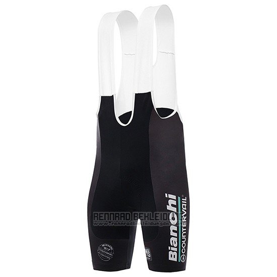 2017 Fahrradbekleidung Bianchi Countervail Grun Trikot Kurzarm und Tragerhose